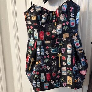 Amanda Uprichard Bowery Dress Black treasure print